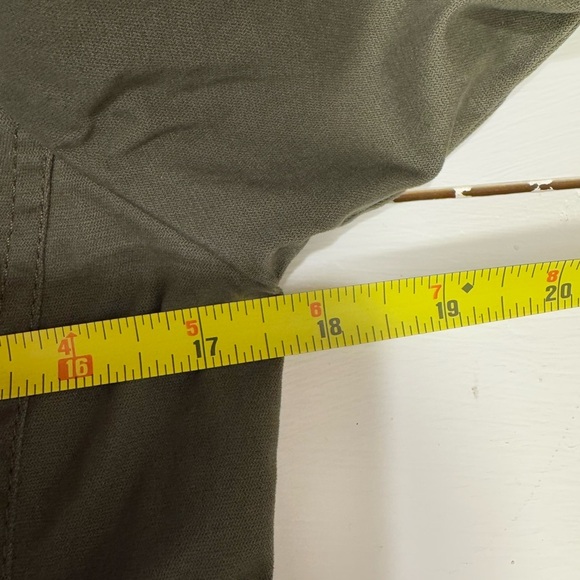 J. Jill Women’s Green Utility Jacket Three-Quarter Sleeves Size 6 - Picture 12 of 15